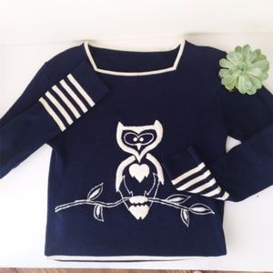 AMAZING VINTAGE RETRO 70'S OWL SWEATER
